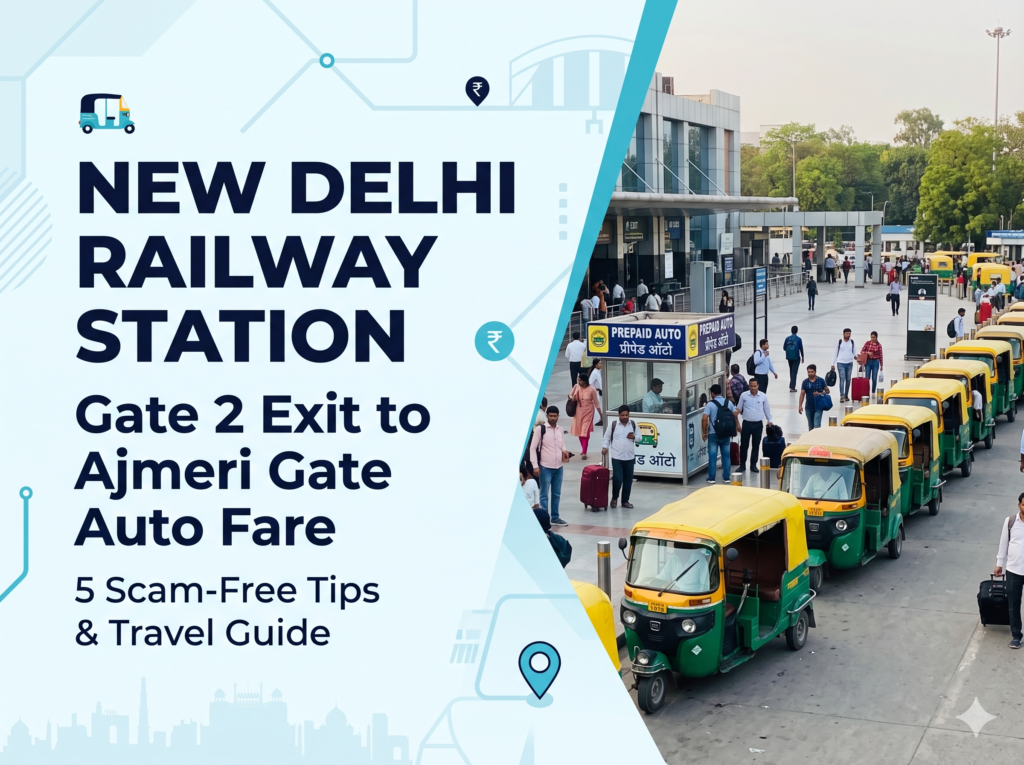 New Delhi Railway Station Gate 2 Exit To Ajmeri Gate Auto Fare: 5 Scam Free Tips